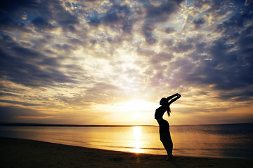 Image showing Meditation at the sea