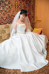 Image showing portrait of young happy bride