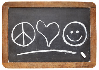 Image showing peace, love and happiness