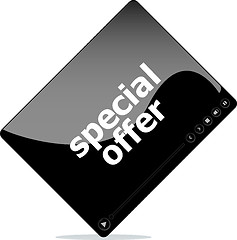 Image showing Video movie media player with special offer on it