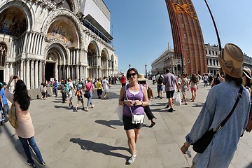 Image showing tourist woman have beautoful vacation time in venice
