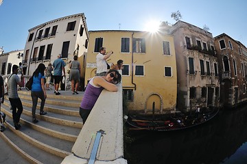 Image showing tourist woman have beautoful vacation time in venice