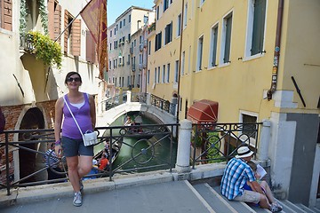 Image showing tourist woman have beautoful vacation time in venice