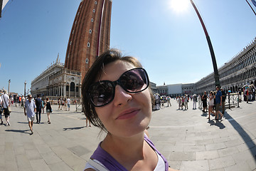 Image showing tourist woman have beautoful vacation time in venice