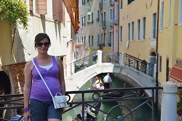 Image showing tourist woman have beautoful vacation time in venice