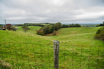 Image showing mountain farm land in virginia mountains