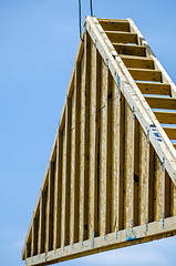 Image showing construction crane at a job site