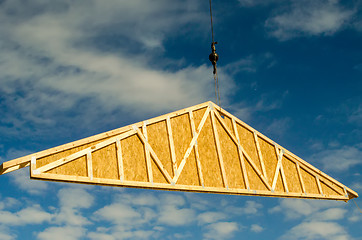 Image showing construction crane at a job site