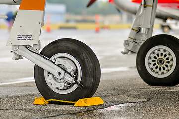 Image showing airplane wheels