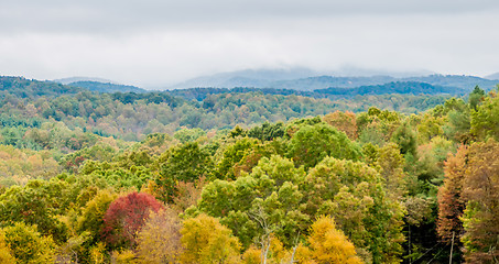 Image showing mountain landscapes in virginia state around roanoke 