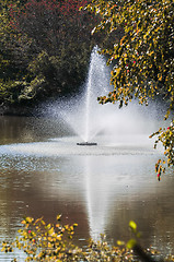 Image showing pond fountain