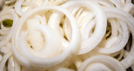 Image showing sliced onions prepared