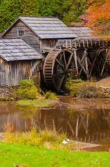Image showing Virginia's Mabry Mill on the Blue Ridge Parkway in the Autumn se