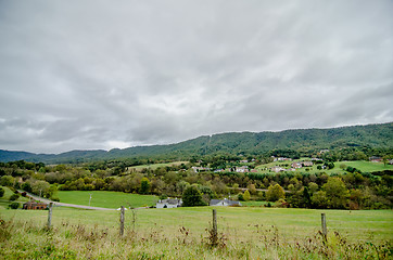 Image showing mountain landscapes in virginia state around roanoke 