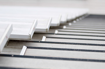 Image showing Bleachers in a stadium or school for the fans.