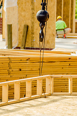 Image showing construction crane at a job site