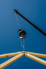 Image showing construction crane at a job site