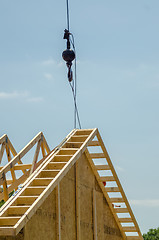 Image showing construction crane at a job site