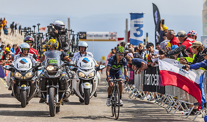 Image showing The Cyclist Nairo Alexander Quintana Rojas on Mont Ventoux