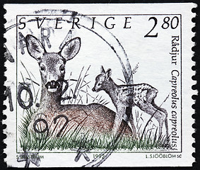 Image showing Roe and Fawn Stamp