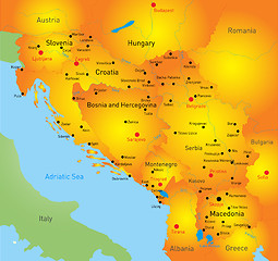 Image showing Balkan  map