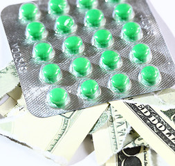 Image showing  green pills