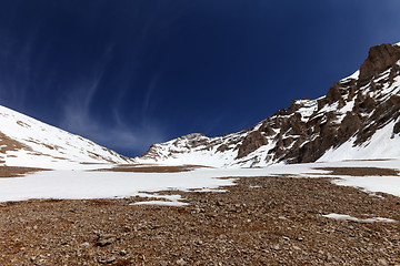 Image showing Rocks in snow