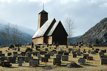 Image showing Old wooden church