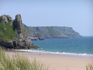 Image showing Three Cliffs Bay