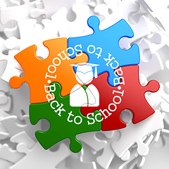 Image showing Back to School on Multicolor Puzzle.