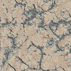 Image showing Cracked Plaster Wall. Seamless Tileable Texture.