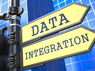 Image showing Data Integration Roadsign. Information Concept.