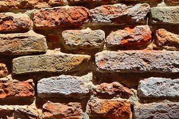 Image showing red  brick wall texture