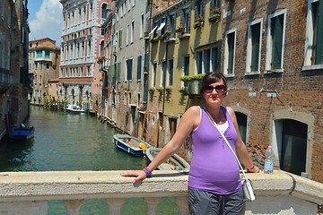 Image showing tourist woman have beautoful vacation time in venice