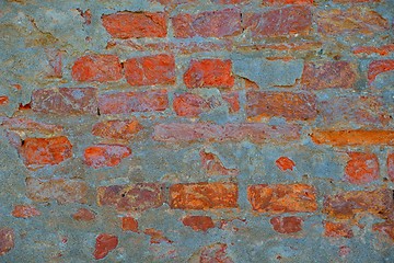 Image showing red  brick wall texture