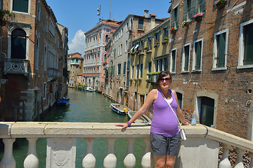 Image showing tourist woman have beautoful vacation time in venice