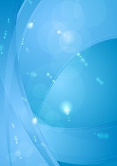 Image showing Light blue elegant waves background