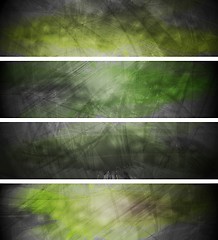 Image showing Green textural backgrounds set