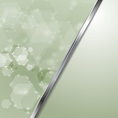 Image showing Light green shiny tech vector