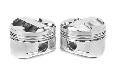 Image showing set of two polished forged pistons