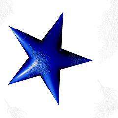 Image showing Christmas blue star