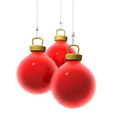 Image showing Red Christmas Balls