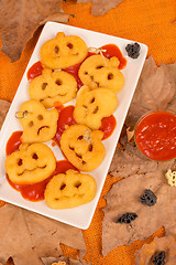 Image showing Halloween crispy potatoes