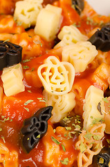 Image showing Halloween pasta meal