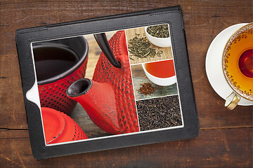 Image showing tea and digital tablet