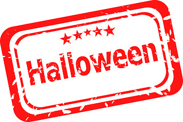 Image showing Happy Halloween red grunge stamp