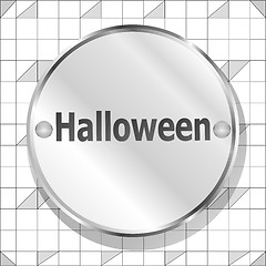 Image showing metal app button for halloween