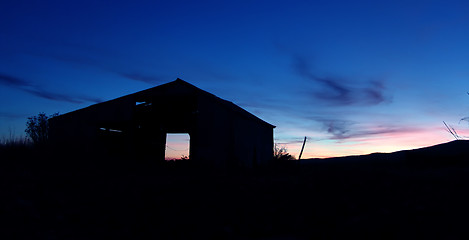 Image showing Farm Sunrise Panoramic
