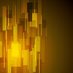 Image showing Abstract dark yellow tech background