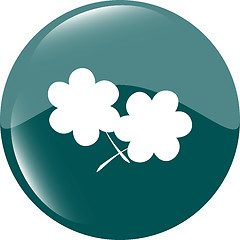 Image showing Flower app web glossy icon button